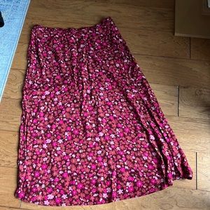 Floral midi skirt